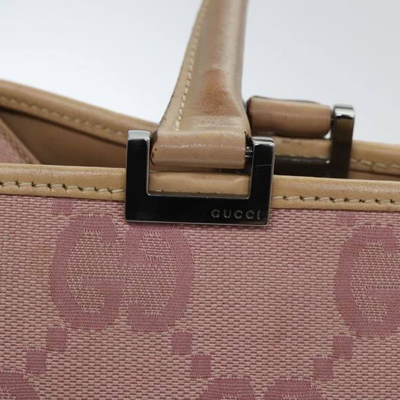 GUCCI GG Canvas Jackie Tote Bag Pink Silver 002 1064 3444 Auth 93846 - Picture 10 of 16